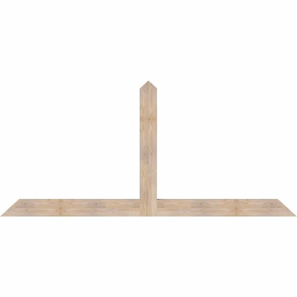 Ekena Millwork Portland Smooth Timber Gable Bracket, Douglas Fir, 96"W x 44"H x 3 1/2"D x 5 1/2"F, 11/12 Pitch GBW096X44X0406POR00SDF - main